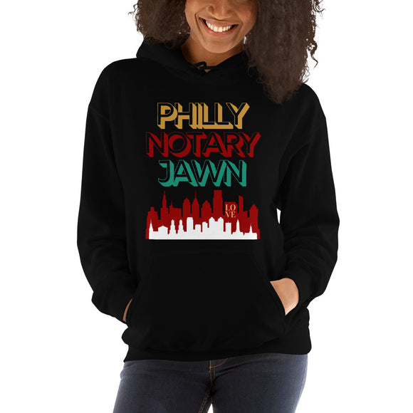 City On Fire - Reppin' Philly | Notary Jawn | Notary Public | Unisex Hoodie