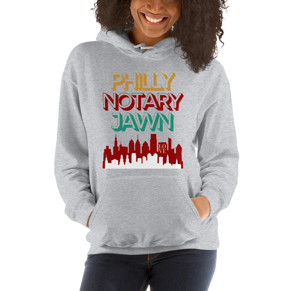 City On Fire - Reppin' Philly | Notary Jawn | Notary Public | Unisex Hoodie