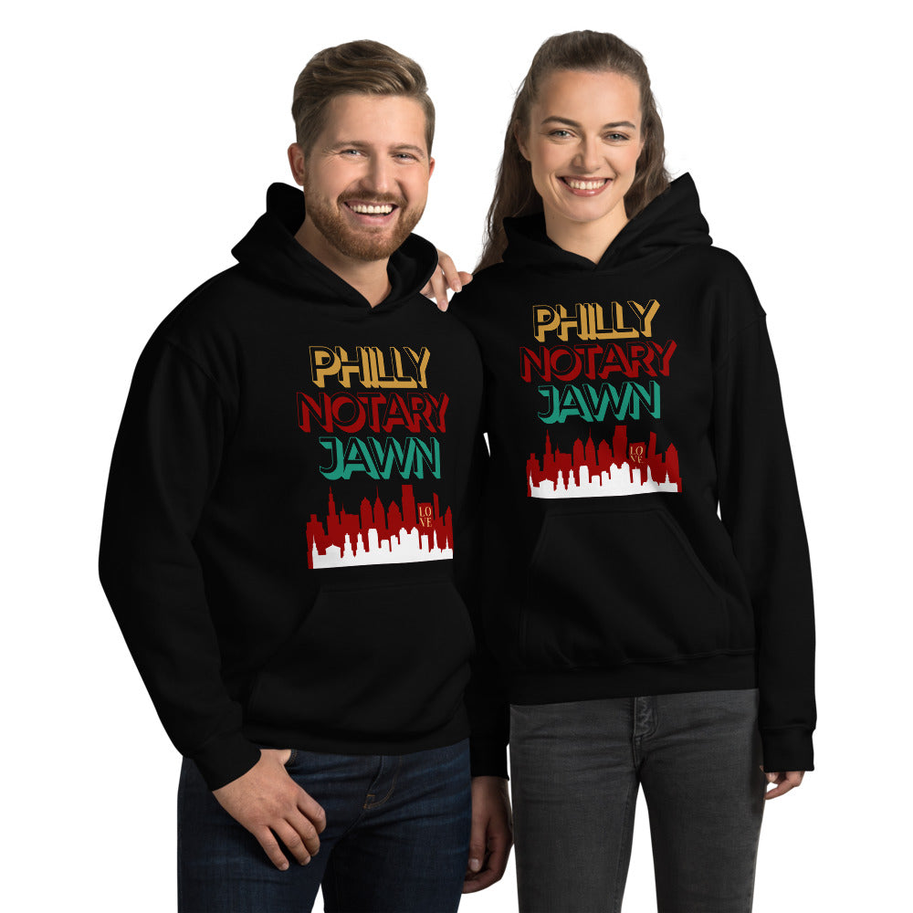 City On Fire - Reppin' Philly | Notary Jawn | Notary Public | Unisex Hoodie