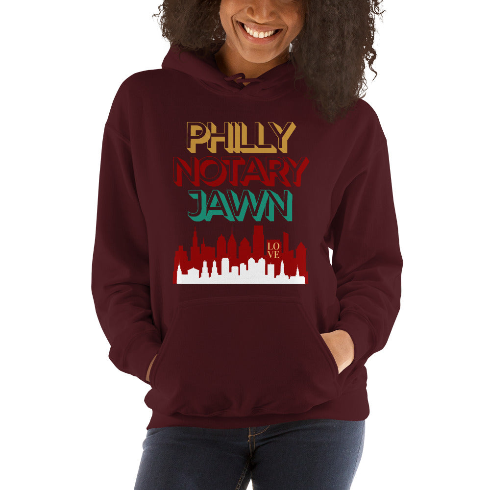 City On Fire - Reppin' Philly | Notary Jawn | Notary Public | Unisex Hoodie