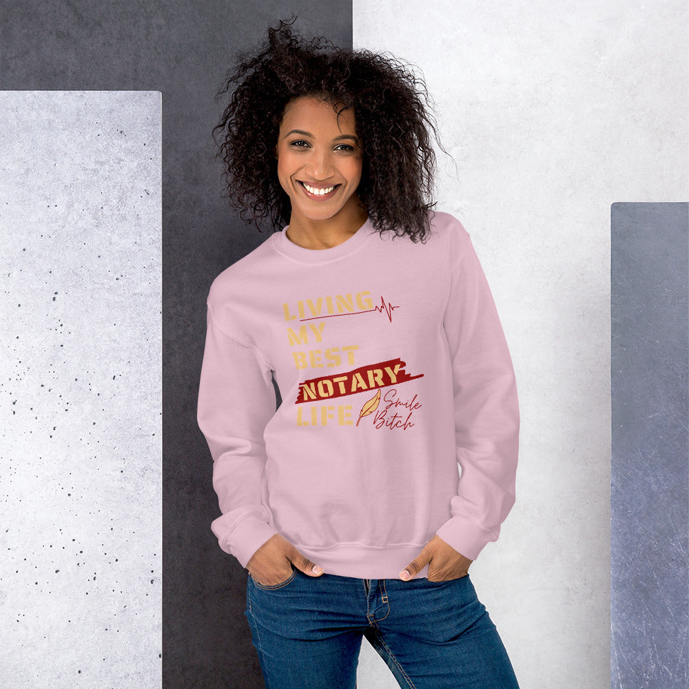 Living My Best Notary Life | Notary Jawn | Notary Public | Unisex Sweatshirt