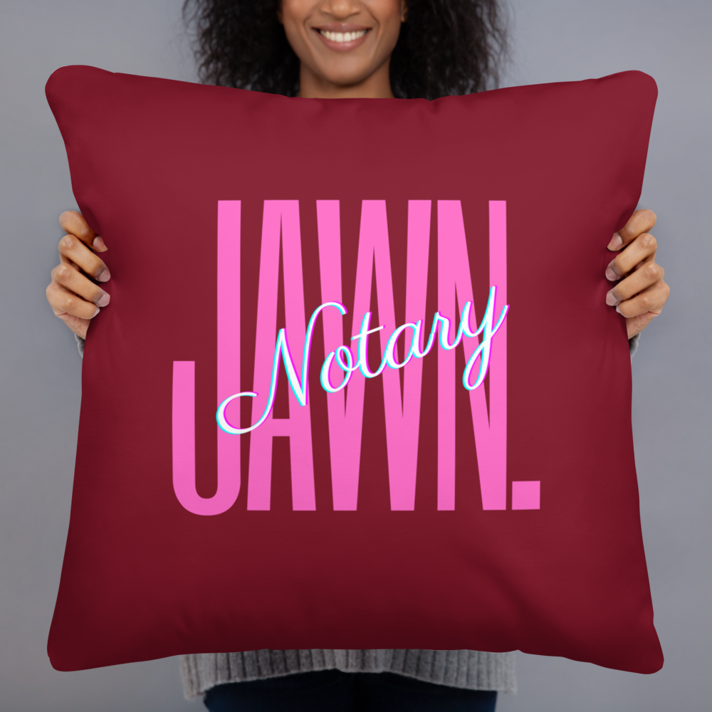 Classic NOTARY JAWN Period! | Notary Public | Pillow