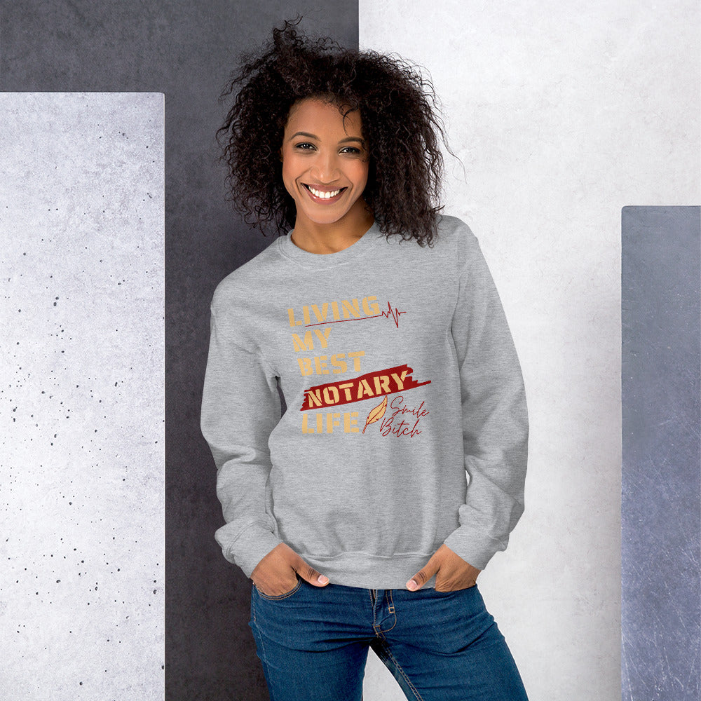 Living My Best Notary Life | Notary Jawn | Notary Public | Unisex Sweatshirt