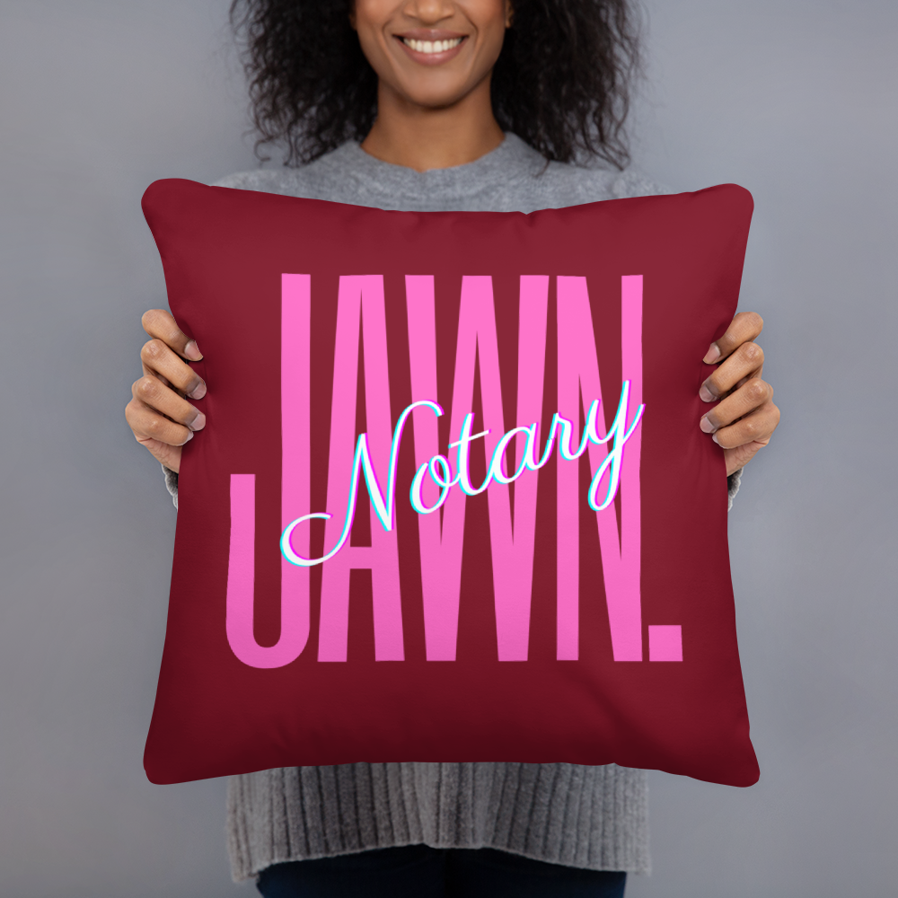 Classic NOTARY JAWN Period! | Notary Public | Pillow