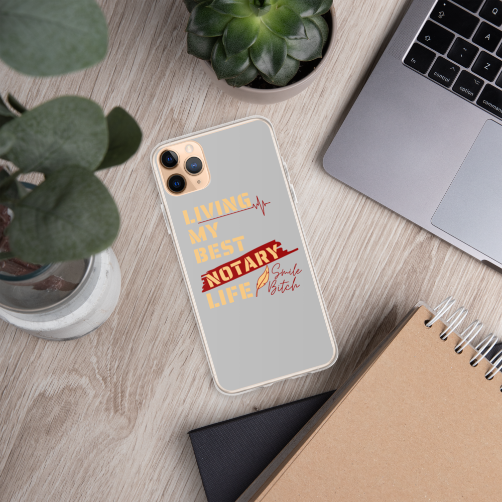 Living My Best Notary Life | Notary Jawn | Notary Public | iPhone Case