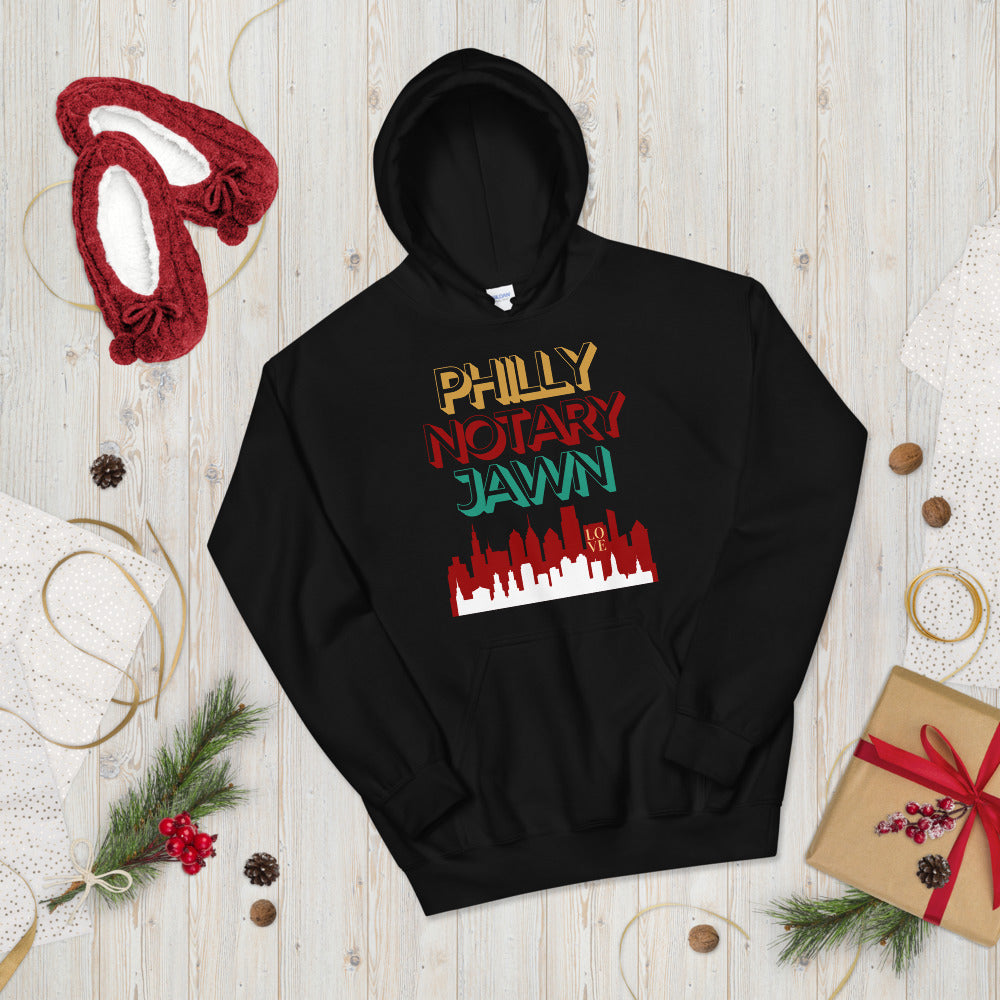 City On Fire - Reppin' Philly | Notary Jawn | Notary Public | Unisex Hoodie