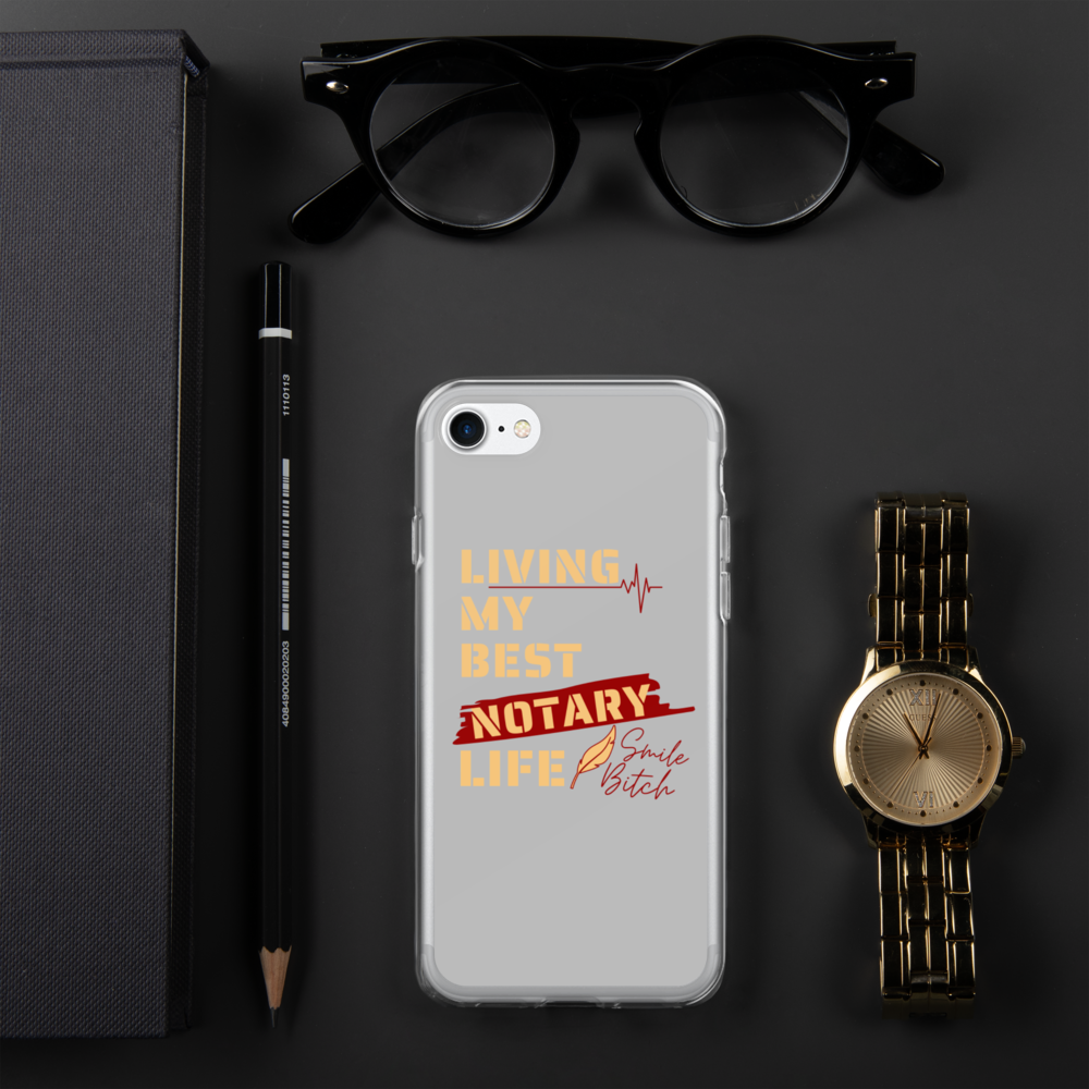 Living My Best Notary Life | Notary Jawn | Notary Public | iPhone Case