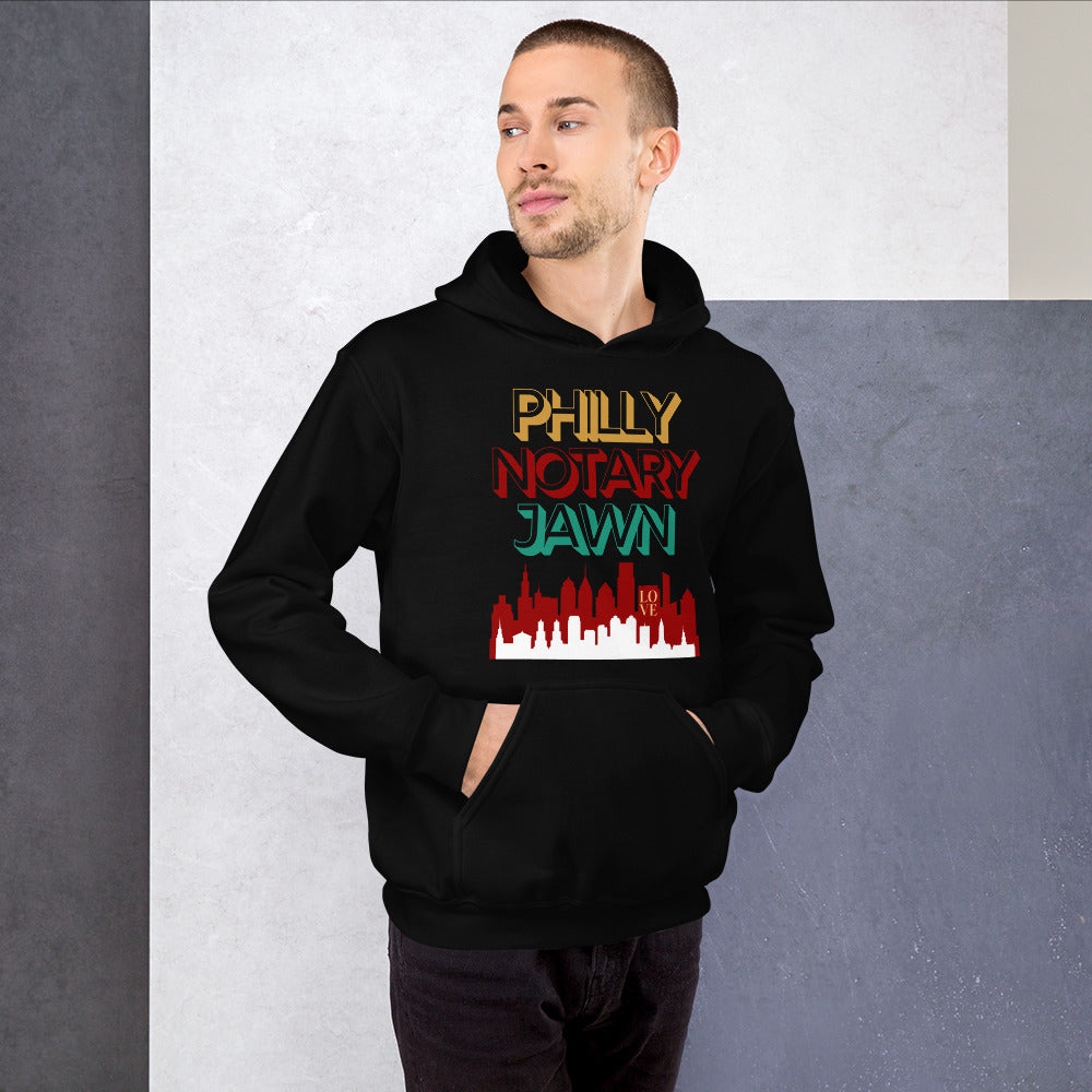 City On Fire - Reppin' Philly | Notary Jawn | Notary Public | Unisex Hoodie