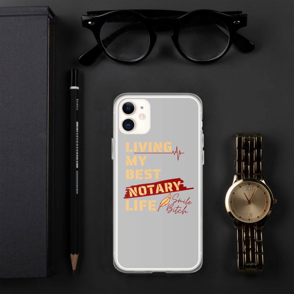 Living My Best Notary Life | Notary Jawn | Notary Public | iPhone Case