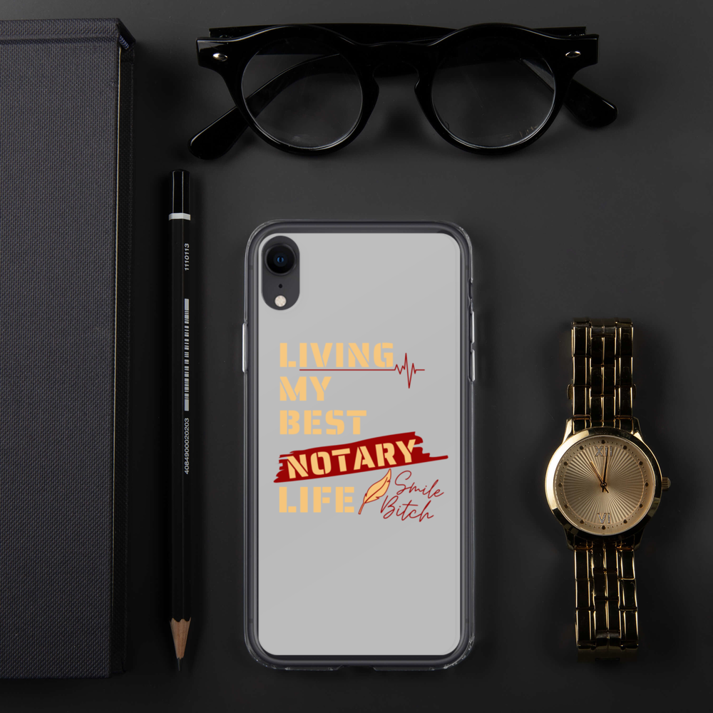 Living My Best Notary Life | Notary Jawn | Notary Public | iPhone Case