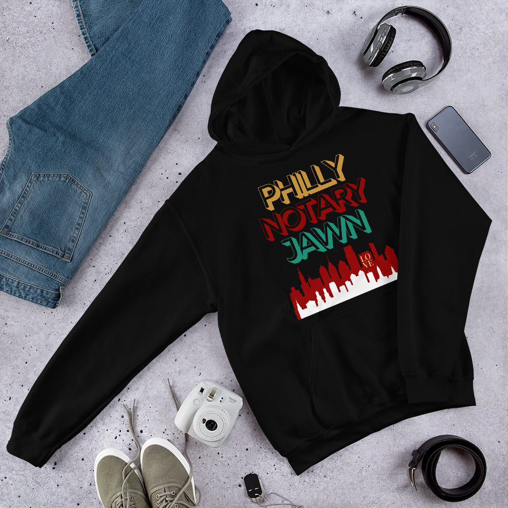 City On Fire - Reppin' Philly | Notary Jawn | Notary Public | Unisex Hoodie