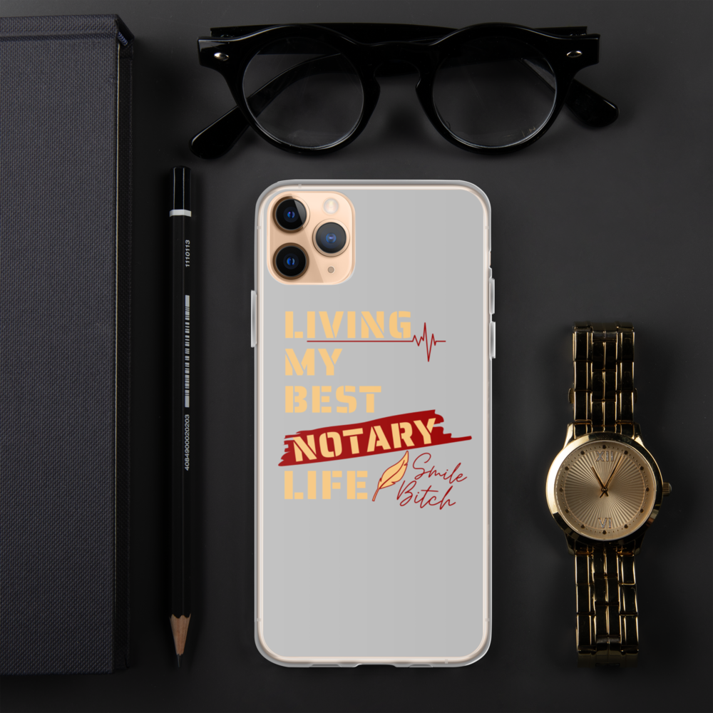 Living My Best Notary Life | Notary Jawn | Notary Public | iPhone Case