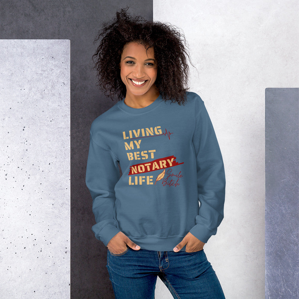 Living My Best Notary Life | Notary Jawn | Notary Public | Unisex Sweatshirt