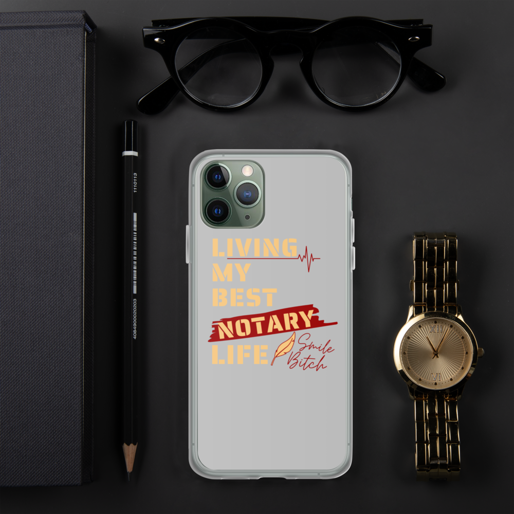 Living My Best Notary Life | Notary Jawn | Notary Public | iPhone Case