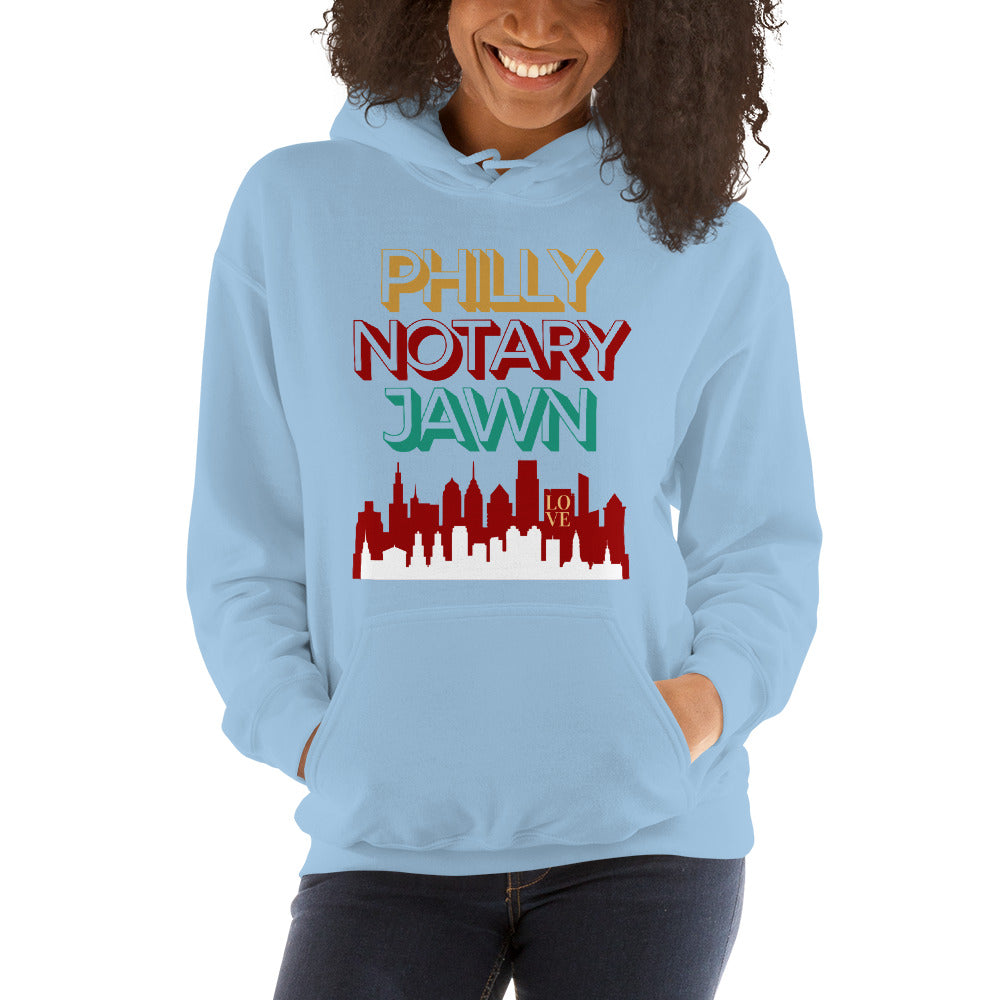 City On Fire - Reppin' Philly | Notary Jawn | Notary Public | Unisex Hoodie