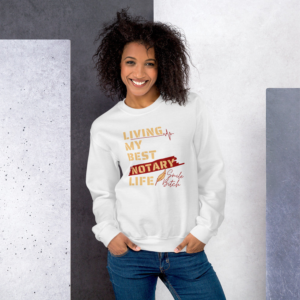 Living My Best Notary Life | Notary Jawn | Notary Public | Unisex Sweatshirt