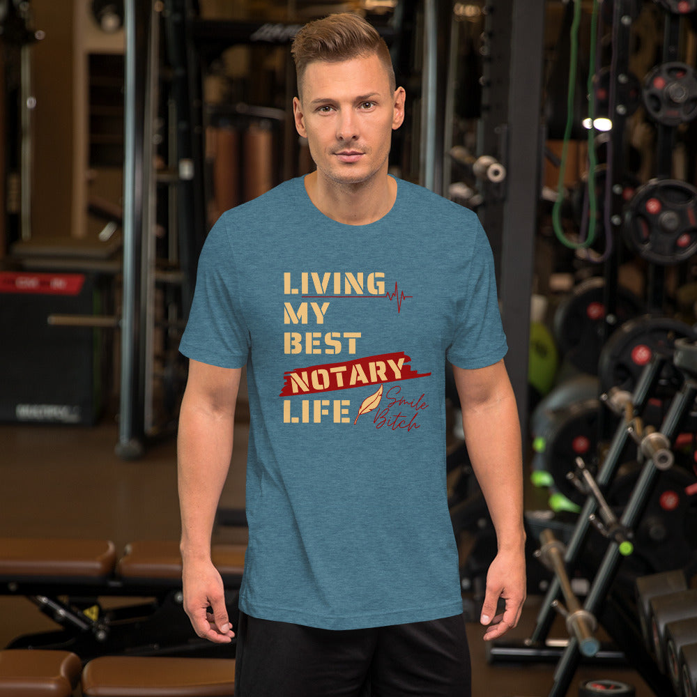 Living My Best Notary Life | Notary Jawn | Notary Public | Short-Sleeve | Unisex T-Shirt