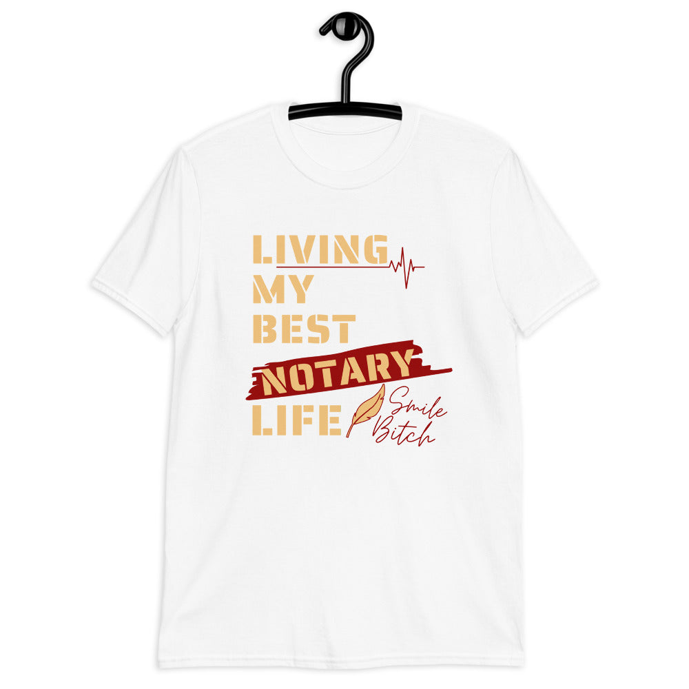 Living My Best Notary Life | Notary Jawn | Notary Public | Short-Sleeve | Unisex T-Shirt