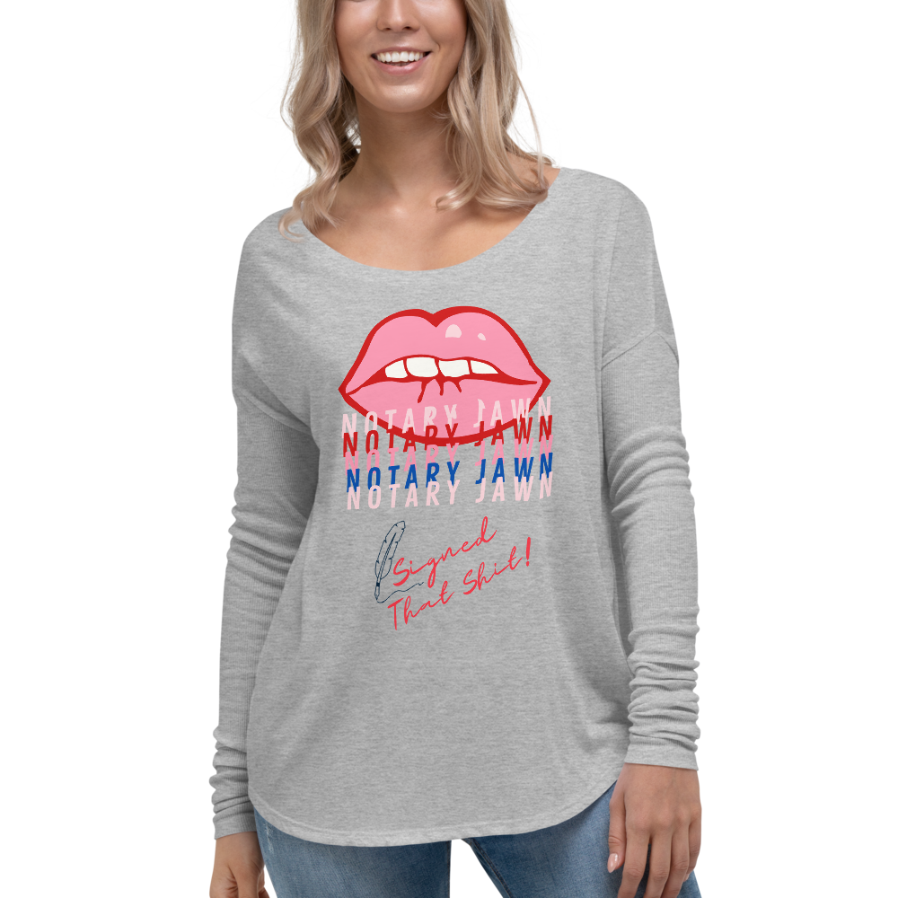 Ms Kiss Le Femme | I Signed That Sh*t | Notary Jawn | Notary Public | Unisex Long Sleeved Shirt